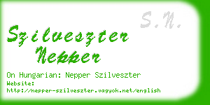 szilveszter nepper business card